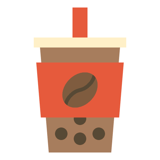 Coffee beverage drinking bubble tea icon Coffee beverage drinking bubble tea icon