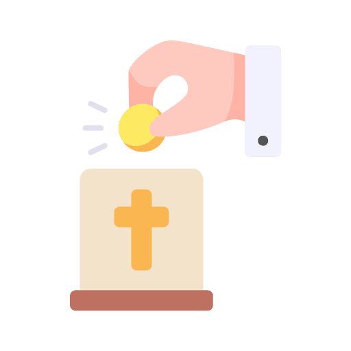 Alms religion alms money icon