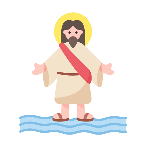 Jesus miracle water religion icon
