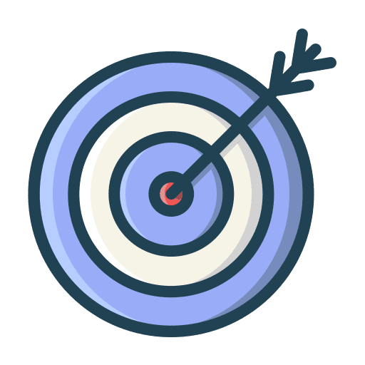 Bullseye target business arrow icon