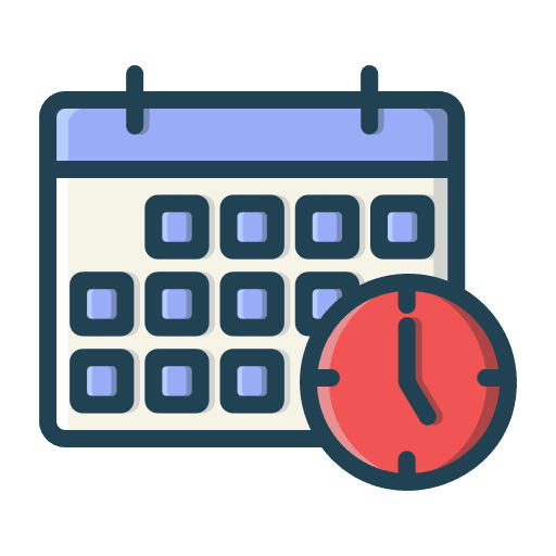 Deadline clock schedule time icon