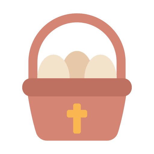 Easter egg cultures basket easter icon