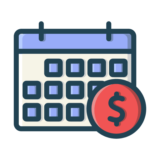 Calendar schedule payment day calendar icon Calendar schedule payment day calendar icon