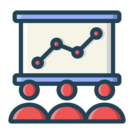 Presentation line chart user graphic icon Presentation line chart user graphic icon