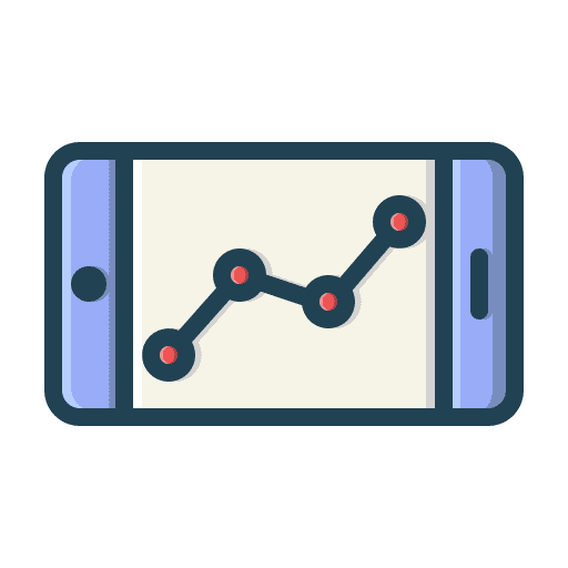 Smartphone line chart electronics smartphone icon