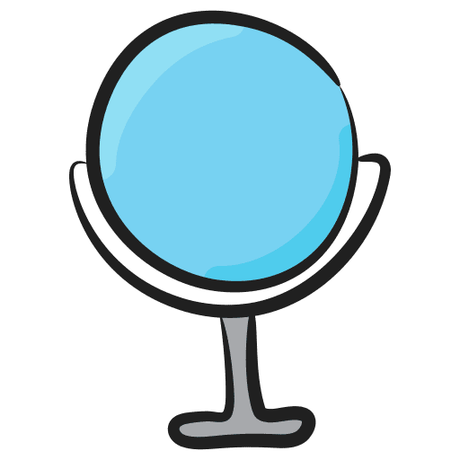 Hand mirror beauty salon accessory hand mirror icon