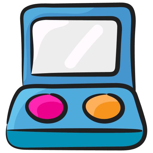 Makeup stylish blush mirror icon