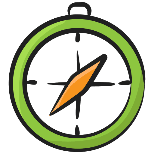 Compass orientation search location icon