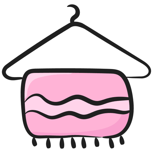 Towel hanger wellness bathroom dry icon Towel hanger wellness bathroom dry icon