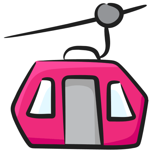 Cable car cabin hanging transportation public transport icon Cable car cabin hanging transportation public transport icon