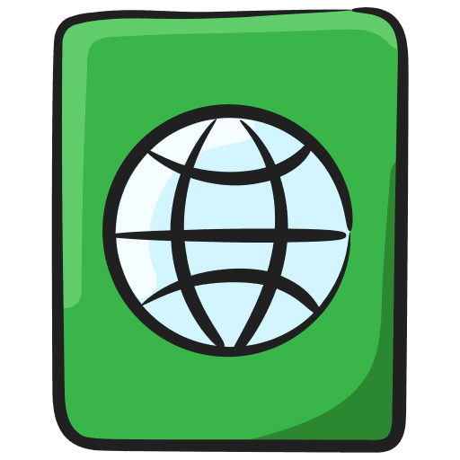 Passport identity document travel icon Passport identity document travel icon