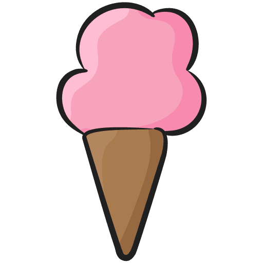 Ice cream cone dessert summer food and restaurant icon Ice cream cone dessert summer food and restaurant icon