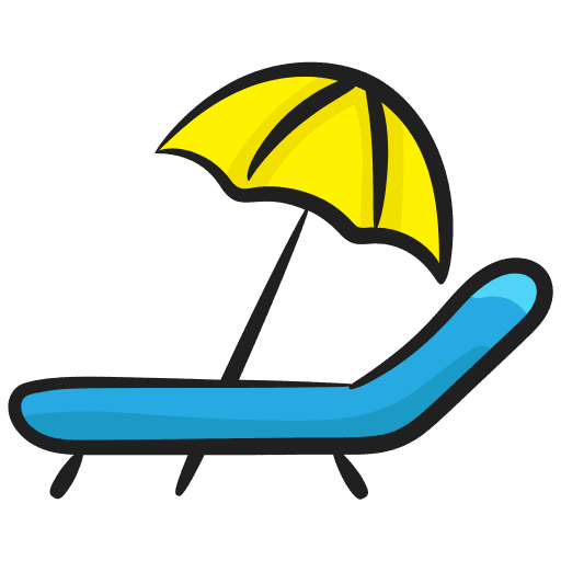 Sunbed holidays beach sunbed icon Sunbed holidays beach sunbed icon