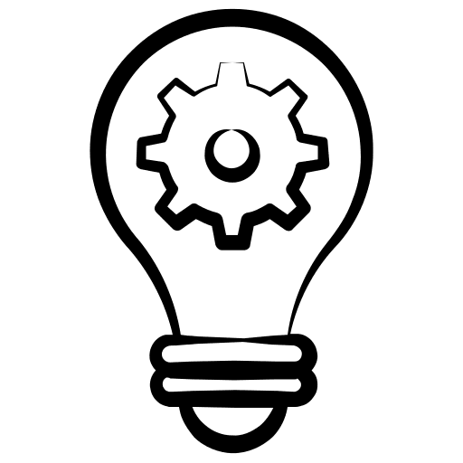Management service project management bulb lightbulb icon