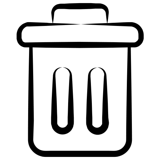Dustbin trash bin garbage delete icon