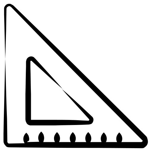 Ruler set square ruler geometry icon