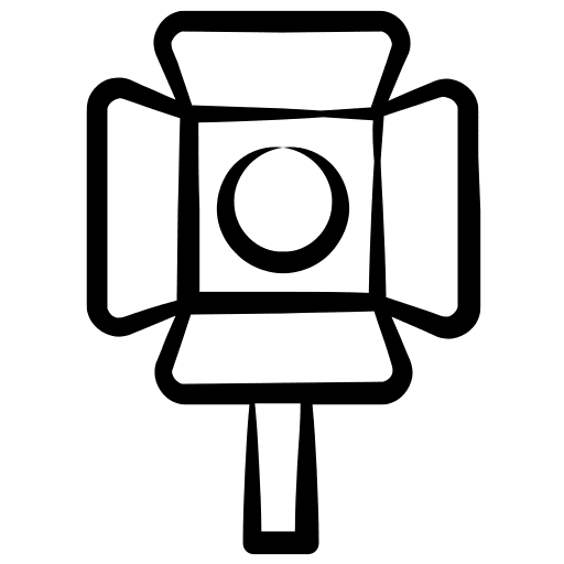 Studio lighting equipment electronics reflector icon