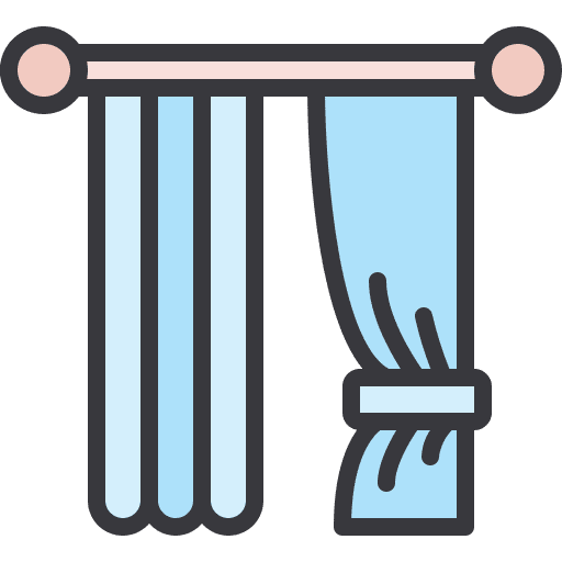 Curtain glass curtains window icon