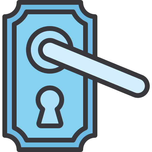 Door handle entrance open handle icon