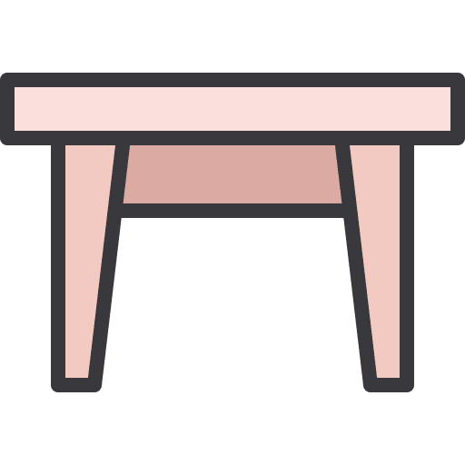 Side table house things furniture and household tool icon