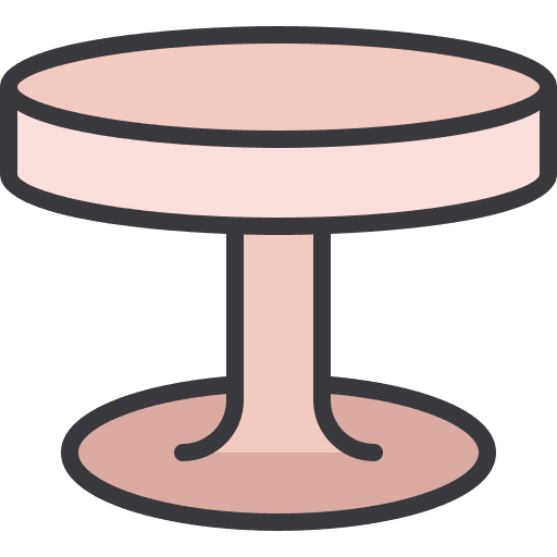 Circle table coffee table interior furniture and household icon