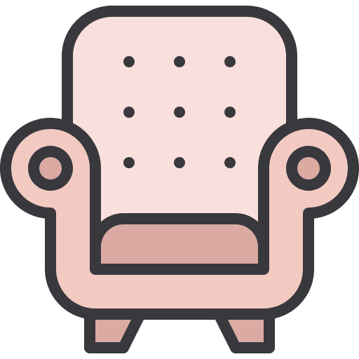 Couch confort furniture armchair icon