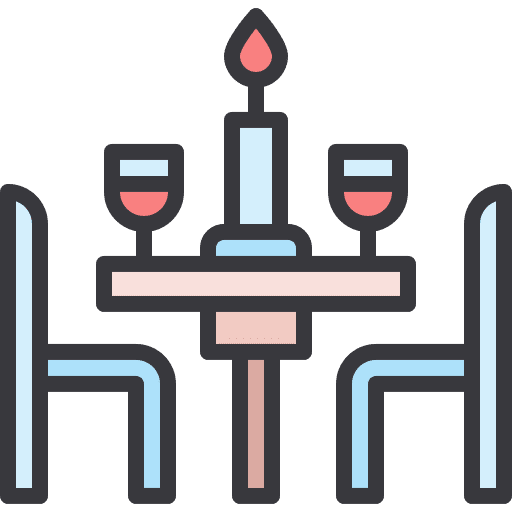 Dinner furniture seat dinner table icon
