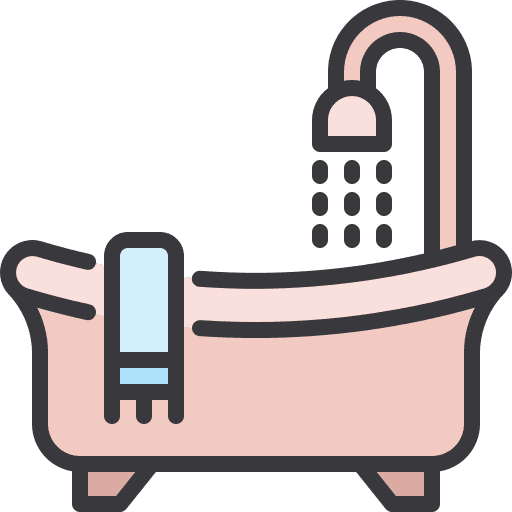 Bathtub holidays hygienic washing icon