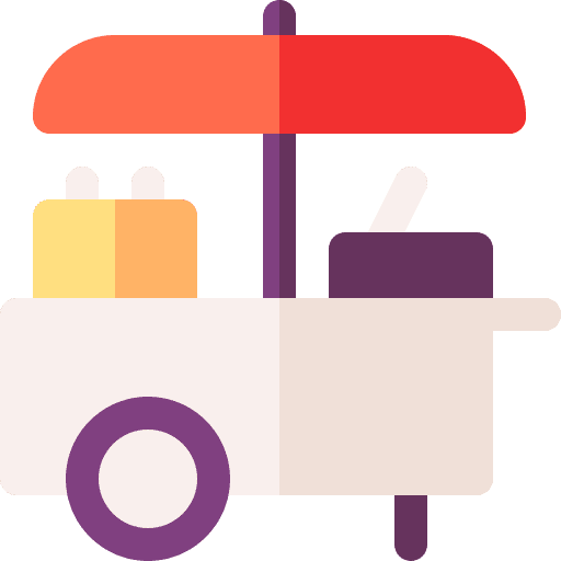 Food cart street transportation food stall icon Food cart street transportation food stall icon