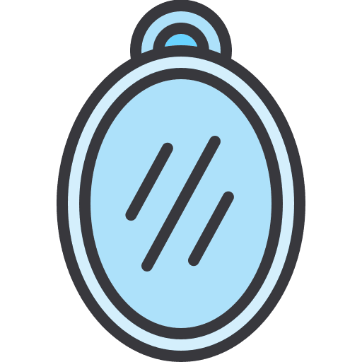Mirror reflection mirror decoration icon