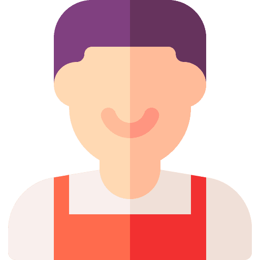 Seller worker avatar hat icon