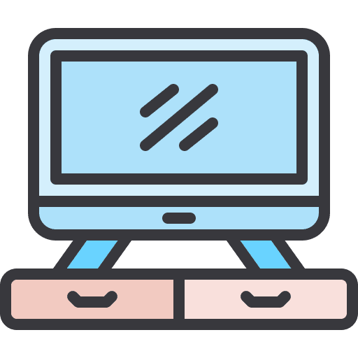 Smart tv entertainment electronics domotics icon