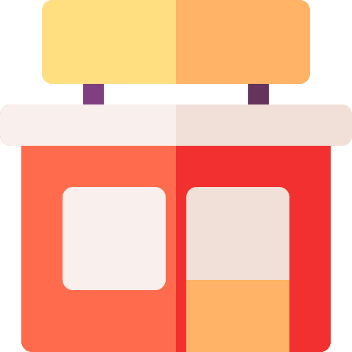 Store mall building supermarket icon