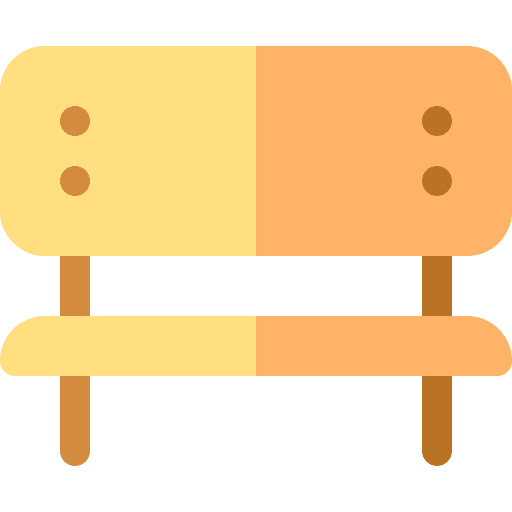 Bench park architecture and city seat icon Bench park architecture and city seat icon