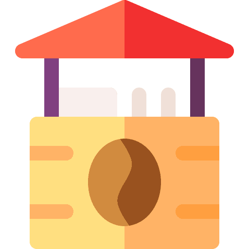 Coffee shop food and restaurant food stall shop icon Coffee shop food and restaurant food stall shop icon