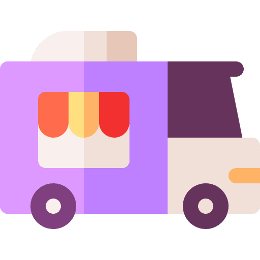 Food truck street food food truck van icon Food truck street food food truck van icon