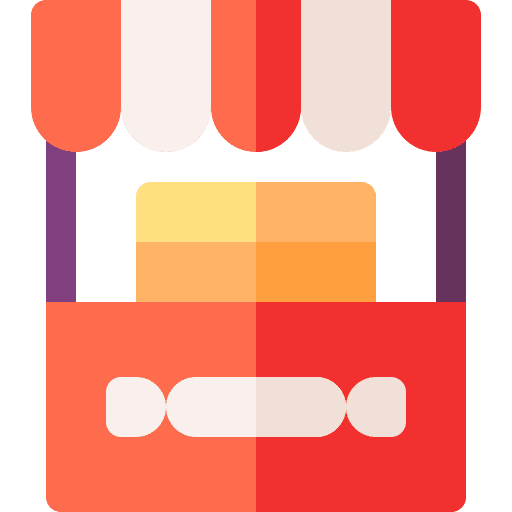 Hot dog stand fast food shop icon Hot dog stand fast food shop icon
