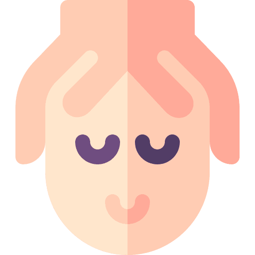 Facial massage relax massage caucasian icon