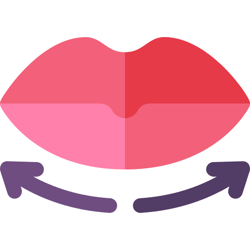 Massage spa mouth skincare icon Massage spa mouth skincare icon