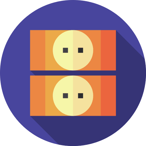 Bricks storing bricks technology icon