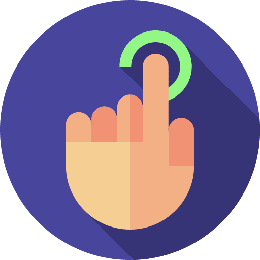 Touch ui hand finger icon