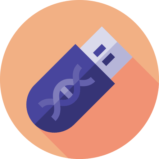 Dna electronics technology futuristic icon
