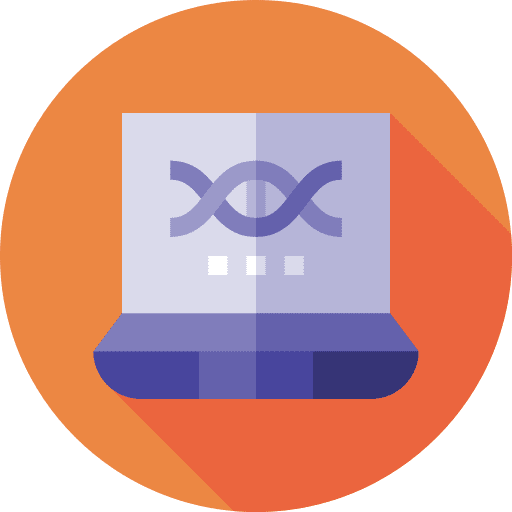 Dna laptop research monitor icon