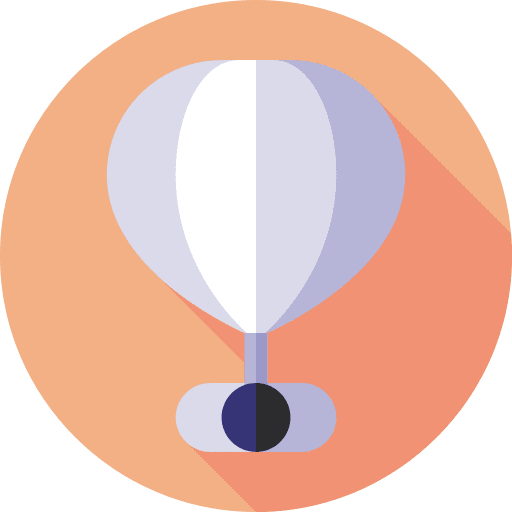 Air balloon transportation technology altitude icon Air balloon transportation technology altitude icon