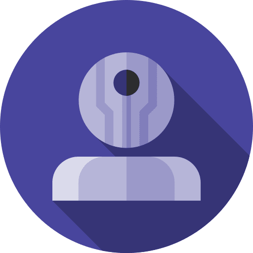 Autonomous robotics artificial intelligence cyborg icon Autonomous robotics artificial intelligence cyborg icon