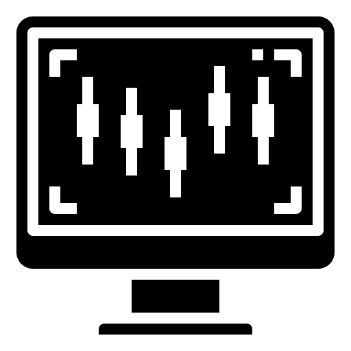 Computer trade trading chart icon