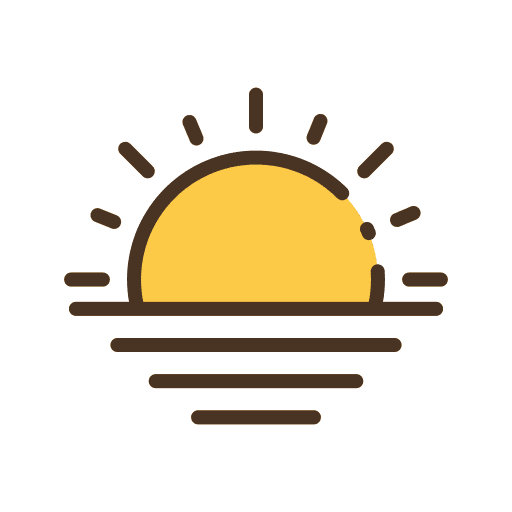 Sunset sun sunset weather icon