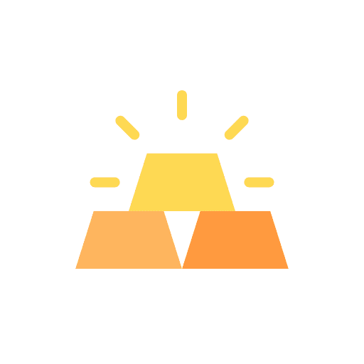 Gold bank business gold ingots icon