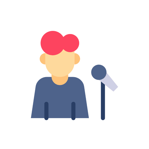 Singer user professions and jobs microphone icon