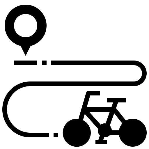Location touring exercise maps and location icon